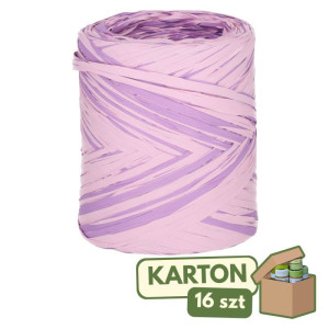 16szt rafia syntetyczna 1cm*200m wrzos.-jas.różowa
