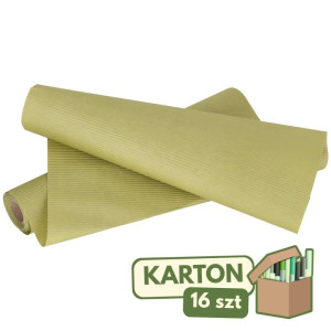 16szt papier karbowany 50cm*10m oliwkowy