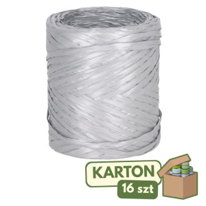 16szt rafia syntetyczna 1cm*200m srebrna