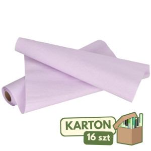 16szt papier karbowany 50cm*10m jasnoliliowy