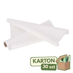 30szt folie satynowe (FM) w kropki czarne 50cm*8,5