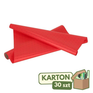 30szt folie satynowe (FM) w kropki czarne 50cm*8,5