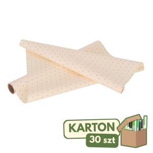 30szt folie satynowe (FM) w kropki czarne 50cm*8,5