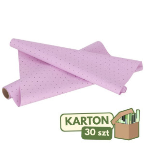 30szt folie satynowe (FM) w kropki czarne 50cm*8,5