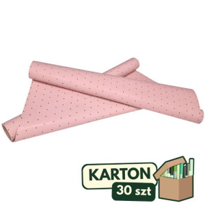 30szt folie satynowe (FM) w kropki czarne 50cm*8,5