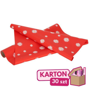 30szt folie satynowe (FM) stokrotki 50cm*8,5m