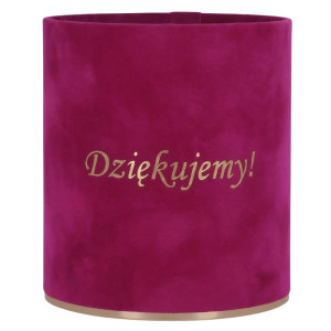flowerbox Dziękujemy wys:14 szer:12 welur fuksja