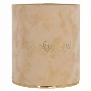flowerbox Dziękujemy wys:14 szer:12 welur Mocha Mousse