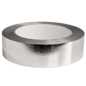 wstążka PCV metalizowana 3cm*50y srebrna