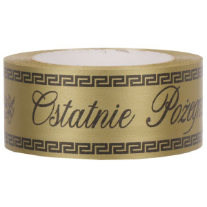ost.pożegnanie 5cm*50y ATHENIS złota z czarnym