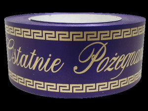 ost.pożegnanie 5cm*50y ATHENIS indygo ze złotym