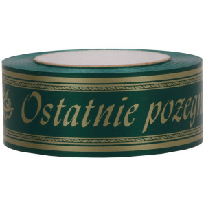 ost.pożegnanie 5cm*50y CLEOPATRA szmaragd ze złot