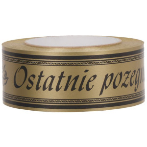ost.pożegnanie 5cm*50y CLEOPATRA złota z czarnym
