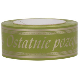ost.pożegnanie 5cm*50y CLEOPATRA oliwka ze złotym