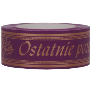 ost.pożegnanie 5cm*50y CLEOPATRA śliwkowa ze złot