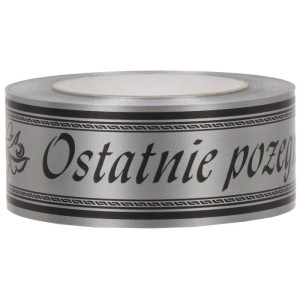 ost.pożegnanie 5cm*50y CLEOPATRA srebrna z czarnym
