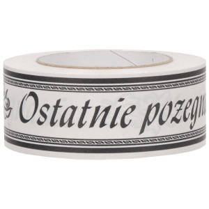 ost.pożegnanie 5cm*50y CLEOPATRA biała z czarnym