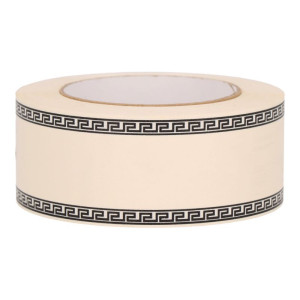 szarfa 5cm*50y Athenis ecru z czarnym
