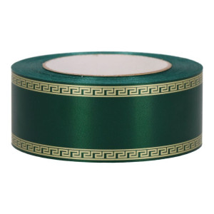 szarfa 5cm*50y Athenis szmaragd ze złotym