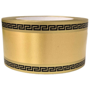 szarfa 6cm*50y Athenis złota z czarnym