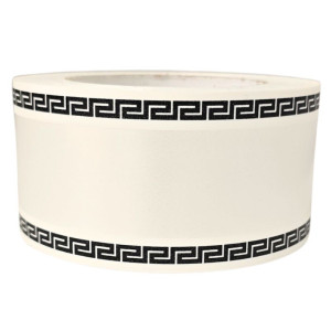 szarfa 6cm*50y Athenis biała z czarnym