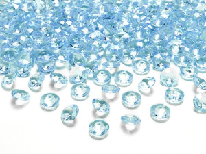 100szt Diamentowe konfetti, turkus, 12mm