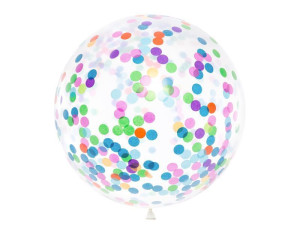 balon gigant wys:100cm z kolorowym konfetti