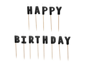13szt Świeczki urodzinowe Happy Birthday, 2.5 cm,
