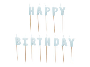 13szt Świeczki urodzinowe Happy Birthday, 2,5 cm,