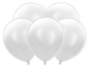 5szt balony lateksowe LED 30cm białe