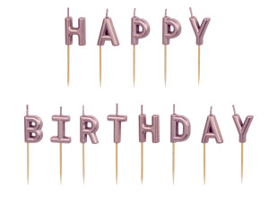 13szt świeczki urodzinowe Happy Birthday wys:2,5cm