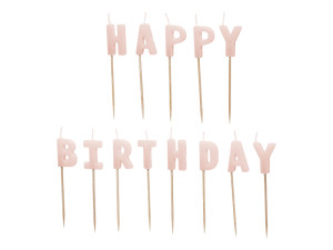 13szt Świeczki urodzinowe Happy Birthday, 2,5 cm,