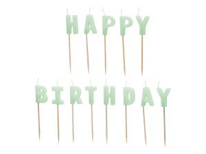 13szt Świeczki urodzinowe Happy Birthday, 2,5 cm,