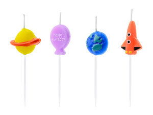4szt Świeczki urodzinowe Kosmos, mix, 2-3cm