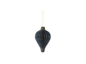 bombka papierowa honeycomb Kropelka 8x13cm granat