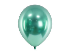 10szt balony Glossy 30cm butelkowa zieleń