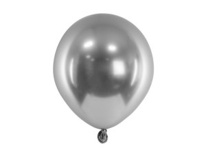 50szt balony Glossy 12 cm ciemny srebrny