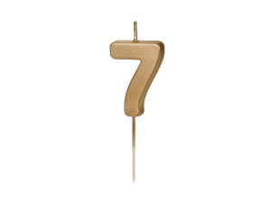 świeczka urodzinowa 4,5cm Cyferka 7 szampańska
