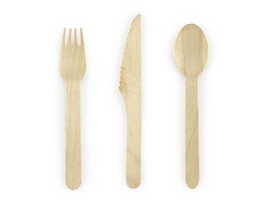 Sztućce drewniane Woodland, 16cm (1 op. / 18 szt.)
