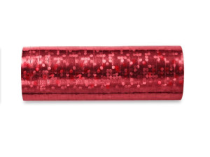 18szt Serpentyny holograficzne 1cm*3,8m czerwone