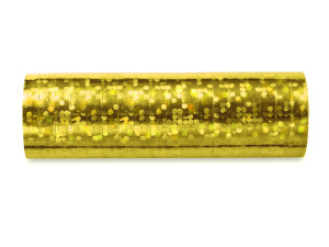 18szt Serpentyny holograficzne, złoty, 3,8m