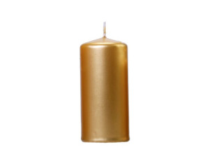 6szt świece walec metalizowane wys:12cm szer:6cm
