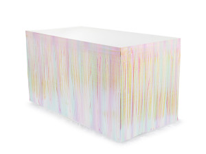 Skirting foliowy z frędzlami, opalizujący, 300x80c