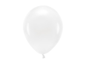 10szt Balony Eco 26cm pastelowe, biały