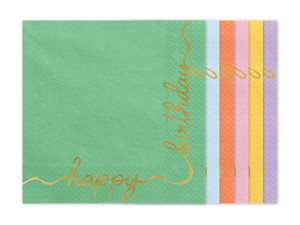 12szt Serwetki Happy Birthday, mix, 33x33 cm