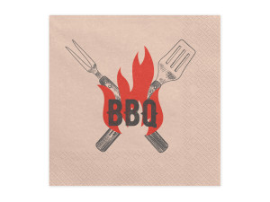 20szt Serwetki BBQ, 33x33 cm, mix