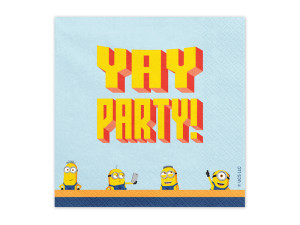20szt Serwetki Minionki, 33x33 cm, mix