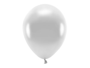 100szt Balony Eco 30cm metalizowane, srebrny