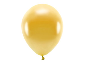 100szt Balony Eco 30cm metalizowane, złoty