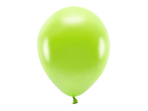 10szt Balony Eco 30cm metalizowane, zielone jabłus